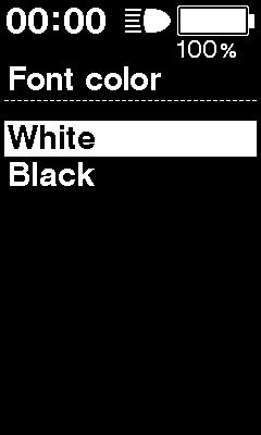 Font color (Χρώμα γραμματοσειράς) (SC-E6010) Το χρώμα της γραμματοσειράς μπορεί να αλλάξει. 1.