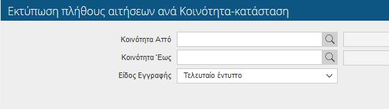 .5.3. Πλήθος αιτήσεων ανα Κοινότητα-κατάσταση ΕΑΕ 08 Η συγκεκριμένη αναφορά παρέχει πληροφορίες για το πλήθος των αιτήσεων που έχουν υποβληθεί στο Φορέας σας ανα Κοινότητα Εικόνα 6.