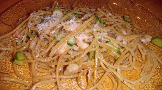 Pasta ar garnelēm un cukini Recepti piedāvā Anete Dinne 7.2. Pasta un rīsi Viva l Italia!