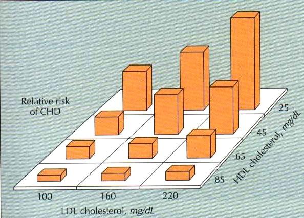 Studiul Framingham Riscul CI prin LDH si HDL - C - HDL-C scazut este un factor de risc independent pentru BCI precoce - pentru indivizii cu HDL 45 mg/dl riscul CI