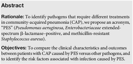 ανεξάρτητων παραγόντων κινδύνου Ασθενείς που παλαιότερα ταξινομούνταν ως HCAP θα πρέπει να αντιμετωπίζονται ως πνευμονία