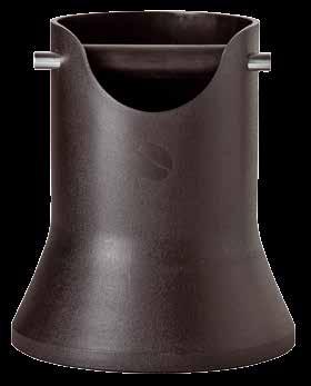 Μαύρο Δοχείο Χτυπήματος Κλείστρου Crema Pro KCB 910003 110mm Γκρι Δοχείο
