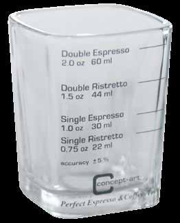 Εργαλεία latte art Βαθμονόμηση / 65 Joe Frex xsg 3,70 Joe Frex xsg Δοσομετρικό Ποτηράκι Γυάλινο ποτηράκι μεζούρα για μονό, διπλό espresso και