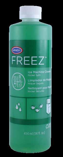 Επαγγελματικά καθαριστικά εξοπλισμού καφέ / 95 Urnex Freez Καθαριστικό Παγομηχανών 12,90 Urnex Freez Καθαριστικό Παγομηχανών Σύνθεση με βάση το κιτρικό οξύ είναι ασφαλές για τις επιφάνειες από nickel