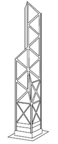 Outrigger sustav Klasični pristup odupiranja horizontalnim silama srednje visokih zgrada je posmična jezgra smještena oko dizala i stepenica, a dopunska horizontalna otpornost postiže se kruto