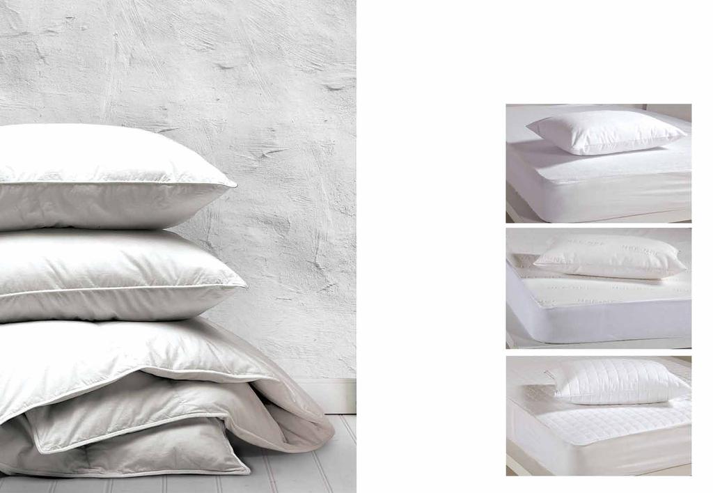 Pillows &protectors Προστατεύουν την ποιότητα του στρώματος. Αδιάβροχα 100% (οι ποιότητες με PU) Φραγή στην αντι-μικροβιακή σκόνη. Υφάσματα νέας γενιάς που αναπνέουν.