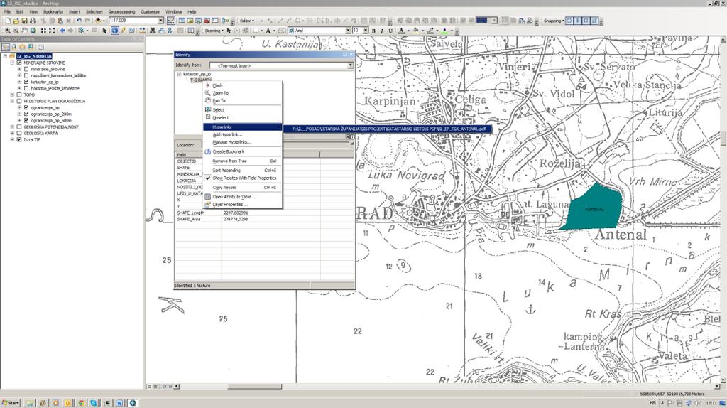 GIS PROJEKT RESURSNE OSNOVE MINERALNIH SIROVINA ISTARSKE ŽUPANIJE Povezani kataloški podaci o