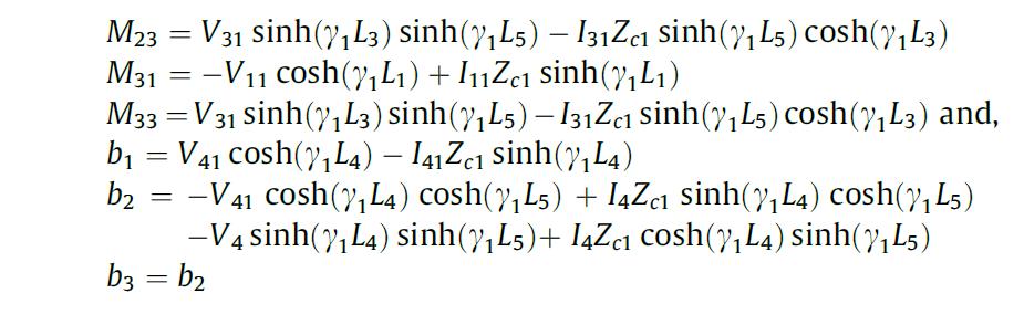 معادله )13( تا )15( را میتوان به صورت زیر بازنویسی کرد: بردار زاویه همگام سازی δ که برای داده همگام سازی اندازه گیری شده در شینهای 2 1 و 3 نسبت به شین 4 مورد نیاز است را میتوان اکنون با استفاده از