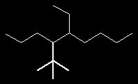 an ethyl group o a complex substituent (see above) = (1,1-dimethylethyl) The first point of difference rule requires numbering from the left as drawn, the locants are 4- and 5- Alphabetisation