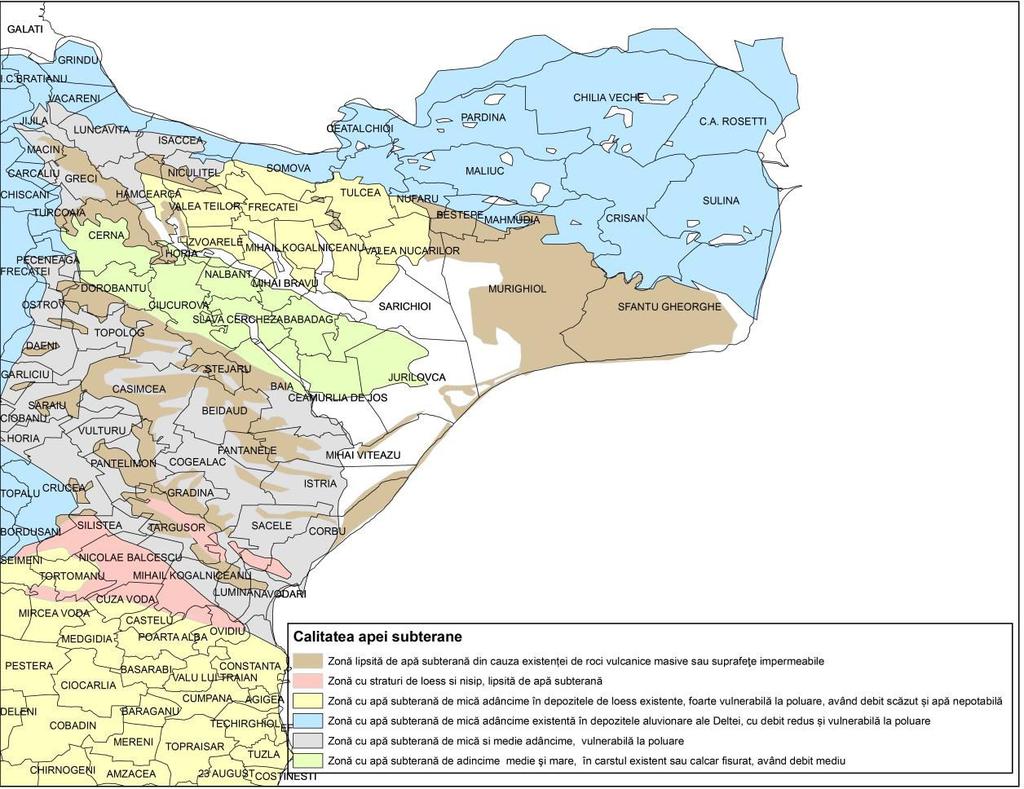 nu este resimţită datorită debitului mare al Dunării. De asemenea, în zona de vărsare în Marea Nagră, nu se resimte o influenţă majoră a apei marine saline asupra apelor fluviului.