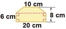 المساحة الكلية : TA = π r h + πr TA=(.)(0) (6)+(.) (0) TA = 00.8cm الحجم : h V= π r V= (.