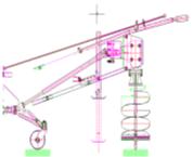 vegetale; - Lamă motocultor simbol LM, echipament tehnic de nivelare care realizează contrapantele teraselor; - Burghiu motocultor, simbol BM, echipament