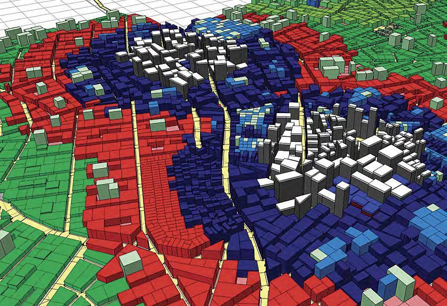 Με τη βοήθεια λοιπόν του City Engine, εισήχθηκαν τα μοντέλα στο πρόγραμμα καθώς και τα ήδη υπάρχοντα τρισδιάστατα χαρακτηριστικά τους και τα αρχεία κανόνων με ορισμένες αλλαγές.