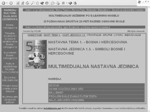 Приказ мoдeлoвaња мултимeдиjaлнoг уџбeникa пo e-learning стaндaрдима... не су према неколико типова наставе и сваку од тих наставних јединица можемо прегледати у Word формату.