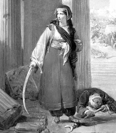 Η Ελευθερία κατακτιέται. Στροφή 9: Με τα ρούχα αιματωμένα Ξέρω ότι έβγαινες κρυφά, Να γυρεύεις εις τα ξένα. Αλλα χέρια δυνατά.