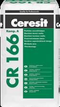 CR 166 Hidroizolație flexibilă, bicomponentă, pe bază de ciment Pentru etanșarea suprafețelor la clădiri și la elemente structurale CARACTERISTICI impermeabilă flexibilă rezistentă la îngheț acoperă