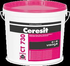 CT 730 Tencuială decorativă fosforescentă Tencuială de decor cu efect fosforescent, pentru utilizare la exterior și la interior CARACTERISTICI efect fosforescent (luminează în întuneric) rezistentă