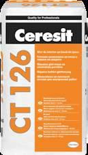 CT 126 Glet pentru interior Pe bază de ipsos aditivat pentru denivelări de la 2 la 10 mm.