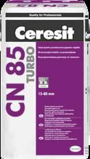CN 85 TURBO Liant pentru șape Liant hidraulic, pentru producerea șapelor pe bază de ciment, cu întărire rapidă - grosimi de până la 80 mm caracteristici pentru interior și exterior întărire rapidă
