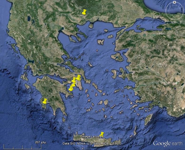 660 θηλυκά κουνούπια (157 pools), από 3 είδη (Culex pipiens,