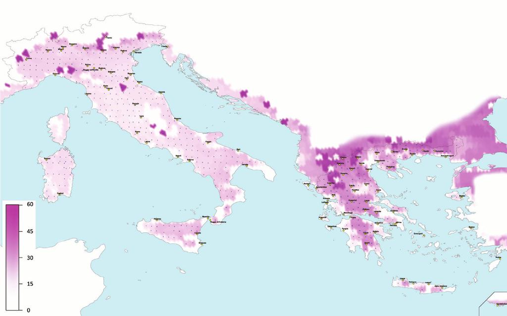 Από τη μελέτη των δύο χαρτών που παρήχθησαν στο πλαίσιο του έργου LIFE CONOPS, δεν μπορούν να εξαχθούν συγκρίσιμα συμπεράσματα λόγω του μεγάλου βαθμού ομοιότητας μεταξύ των δύο χρονικών