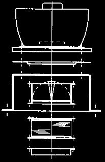 JCA JPA JBR JAE JCC Type of fan 1 Sealing frame 2 Flat roof