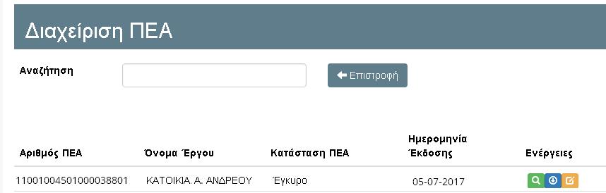 Μετά την επισύναψη όλων τα αρχείων και αφού ο ΕΕ βεβαιωθεί ότι όλα τα πεδία είναι σωστά συμπληρωμένα, δηλώνει υπεύθυνα ότι τα στοιχεία και τα αρχεία που έχει υποβάλει είναι αληθή και σύμφωνα με τη