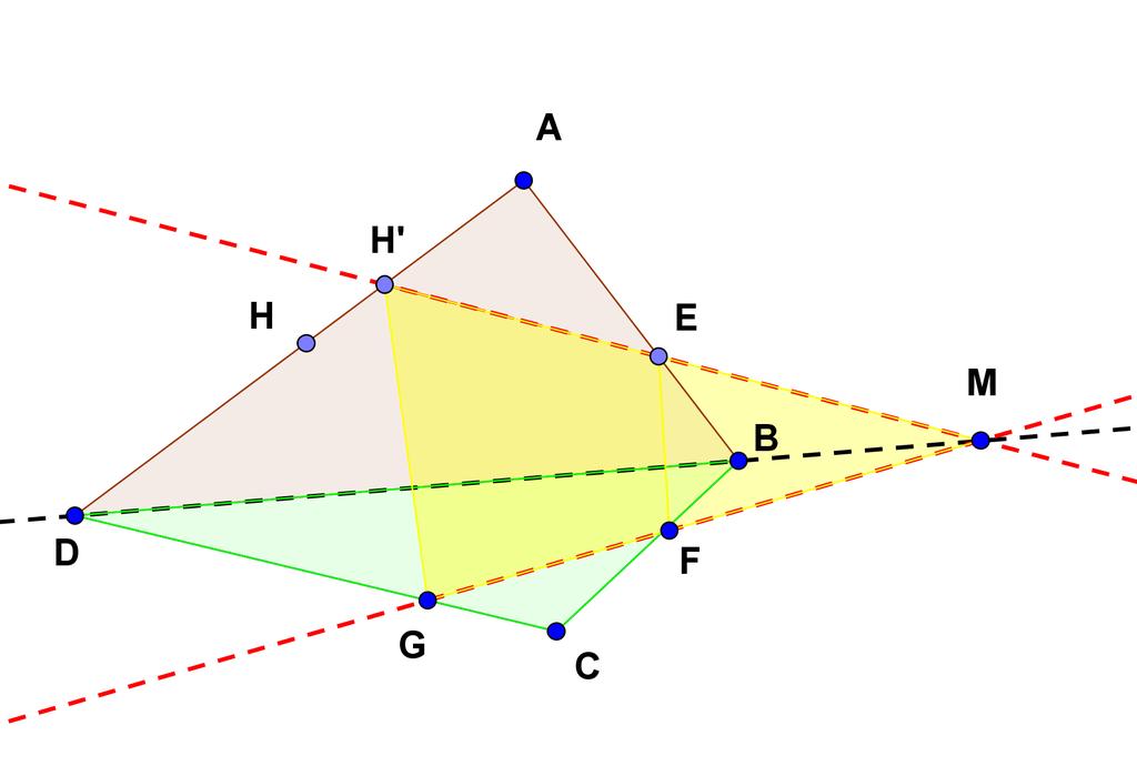 3) Din (2.2) si (2.3) rezulta deci H = H. EA EB F B F C GC GD H D H A =. HD HA = H D H A, Caz 2: BD α = {M} M (BCD) (EF G) = F G, M BD, deci BD F G = {M}.