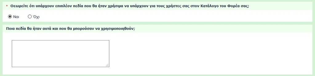 περιεχόμενο των καταλόγων και των παρόχων ταυτότητας.