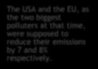 The USA and the EU, as the two biggest polluters at that time,