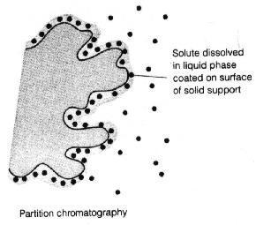 Η ισορροπία που αποκαθίσταται μεταξύ των προσροφημένων σωματιδίων και των σωματιδίων που κατανέμονται στην υγρή ή αέρια κινητή φάση επιτυγχάνει το διαχωρισμό.