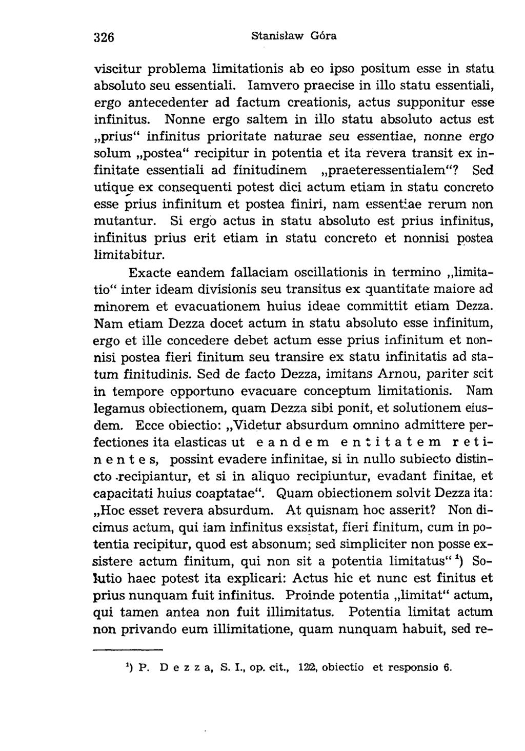 viscitur problema limitationis ab eo ipso positum esse in statu absoluto seu essentiali.