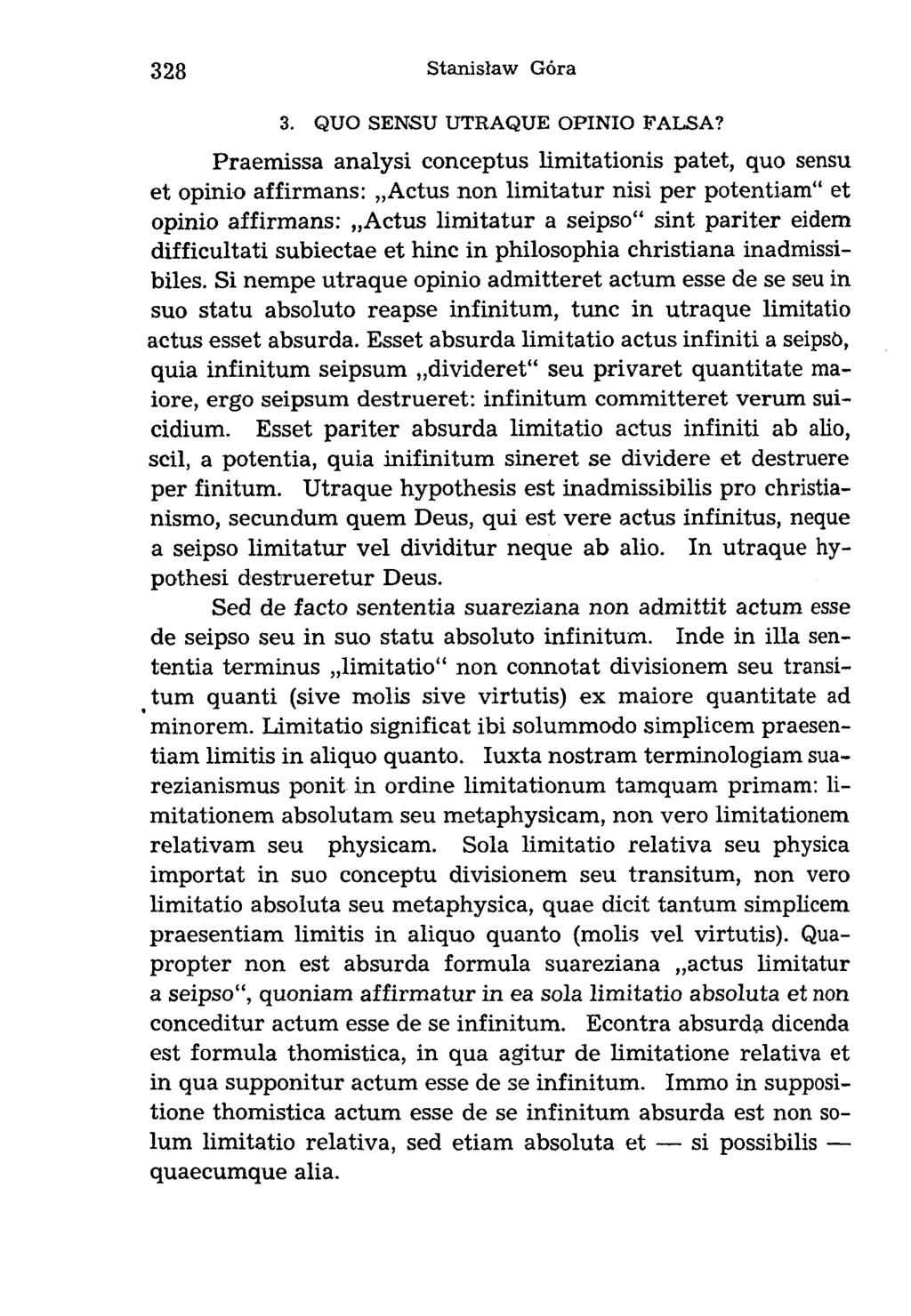 3. QUO SENSU UTRAQUE OPINIO FALSA?