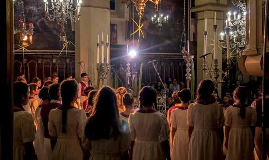 Παιδική Χορωδία Κέρκυρας, συναυλία θρησκευτικής μουσικής στη Μητρόπολη την Παρασκευή παραμονή του Λαζάρου όσο και σε διαδρομή, περίπου κατά μήκος των παλαιών τειχών της πόλης, προεξάρχοντος του Σεβ.