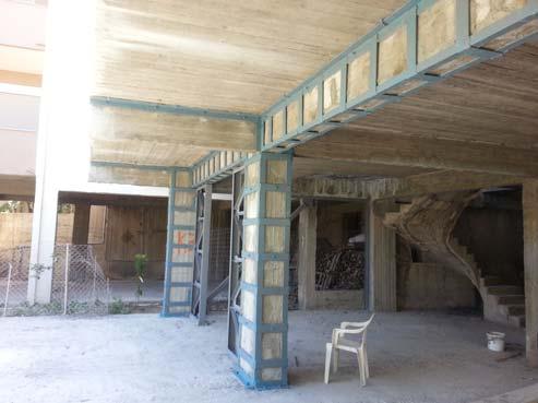 Η μέθοδος αυτή είχε εφαρμογή και ως άμεση - προσωρινή ενίσχυση σε στοιχεία που είχαν υποστεί βλάβες μετά από