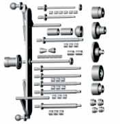 centrovacie kúžky 58, 60, 65 mm, sadu matíc, meradlo rozteče TCFRU345-2 PRO BIKE