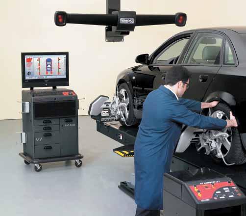 MERANIE GEOMETRIE prevedenie pre značkové servisy Elektronická geometria VAS 6292 Zodpovedá zariadeniu WA HS401, ale obsahuje špecifický software a