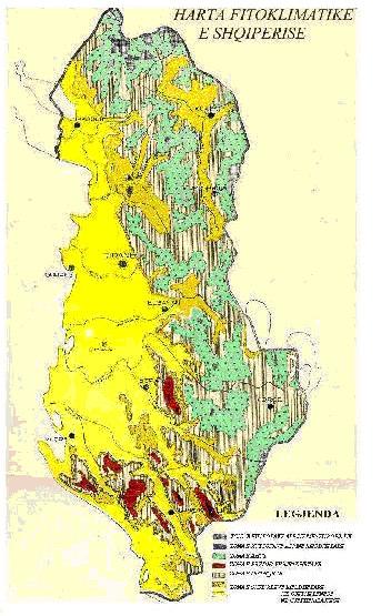 Figura 5.3 Harta e Zonave Fitoklimatike 5.