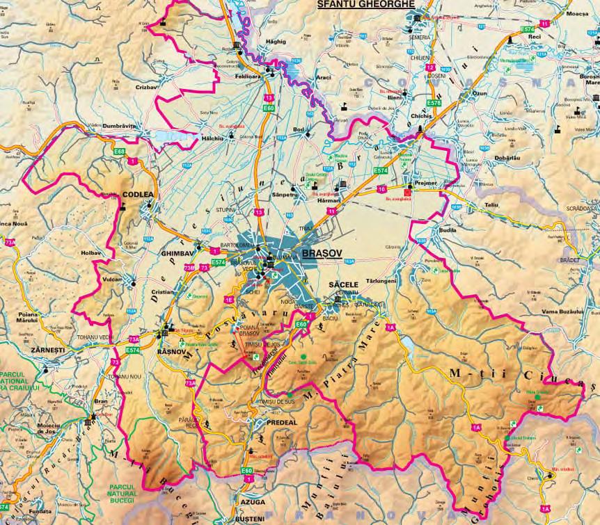 27 2.1.2. Soluri Zonele de munte din cadrul Ţării Bârsei prezintă soluri brune acide (în Postăvaru şi Măgura Codlei) şi, local, soluri litomorfe, reprezentate prin rendzine şi rendzine brune.