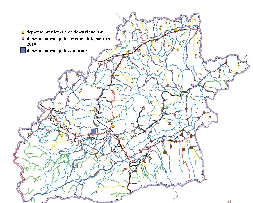 depozitate pe depozitul de deşeuri industriale din incinta unităţii, în cantitate de 70000 tone/an.