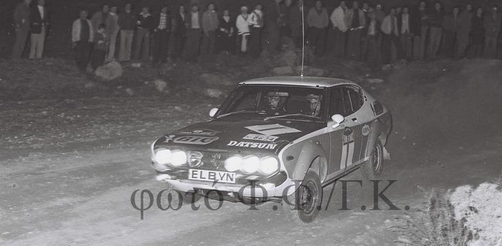 1977. Εαρινό. χρόνια εμπλκής Α Σ 110, Γιώργυ Μσχύ. εμφάνιση δεξιτίμν τά κτώ «Σιρόκ» 710, συνδηγό. ώλη Μακρινό Μαν,Έτσι, δεύτερα τίτλ, δυσκλεύτηκε μα 78 πίσω, φέρει συνεχίι επικρατήι.