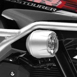A set of two, direct fitting, Alu-look panniers designed to look fully integrated on the Crosstourer.