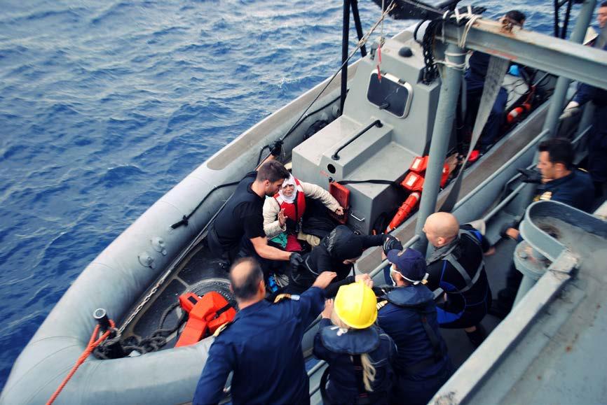 Στη Διεθνή Ναυτική δύναμη του ΟΗΕ, στο πλαίσιο της επιχείρησης «UNIFIL MAROPS», η αποστολή της οποίας είναι η εκτέλεση Επιχειρήσεων Θαλασσίου Ελέγχου, με σκοπό την απαγόρευση διακίνησης παρανόμου