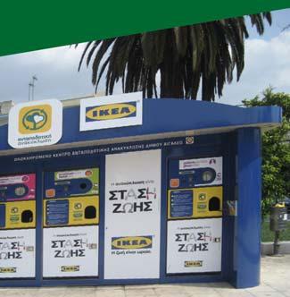 ΠΕΡIΒΑΛΛΟΝ ΚΕΝΤΡΑ ΑΝΑΚΥΚΛΩΣΗΣ Το 2012 η ΙΚΕΑ διατήρησε τα ολοκληρωμένα Κέντρα Ανακύκλωσης που έχει
