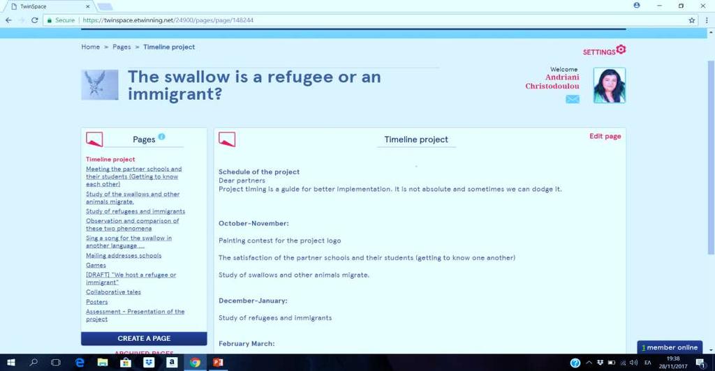 The swallow is a refugee or an