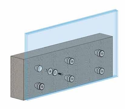 Ds line External glass support rail system with brackets Εγκατάσταση βάσης στήριξης υαλοπίνακα / Glass bracket installation max. 21.