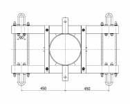 Console pentru linii electrice de medie tensiune Coronament de întindere simplu circuit - CIT 45 Coronamentul se utilizează la deschideri până la 90 m,