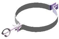 Ansamblu de prindere pe stâlp cu brăţară - AUB Brăţara de susţinere serveşte la fixarea armăturii de susţinere a fascicolului de conductoare torsadate pe