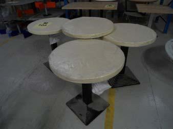 15 x Round White Marple Table Tops