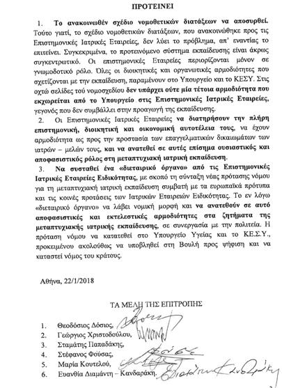 Εταιρειών. Η Επιτροπή συνέταξε Πόρισμα, το οποίο το Δ.Σ.